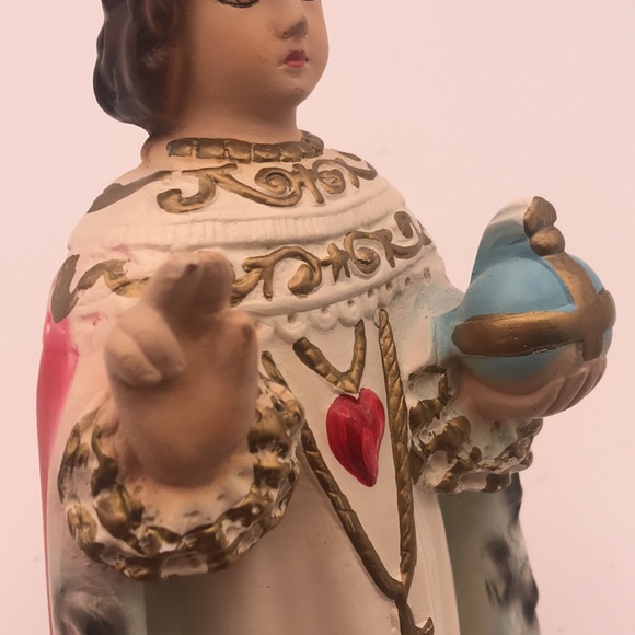 VTG (50’s) Chalkware Infant of Prague Child Jesus Statue - Picture 10 of 10